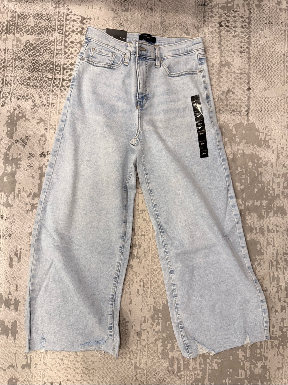 Banana Republic Light Blue Cropped Wide-Leg Jeans